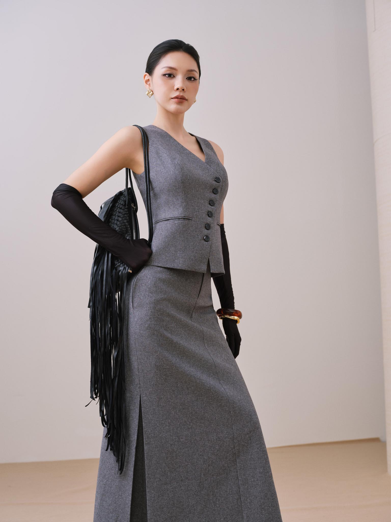 Áo gile vạt chéo_CV.2-1175